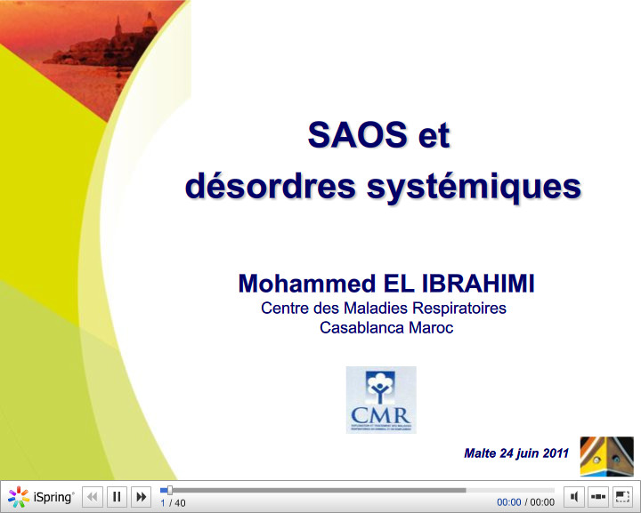 SAOS et désordres systémiques. Mohammed EL IBRAHIMI