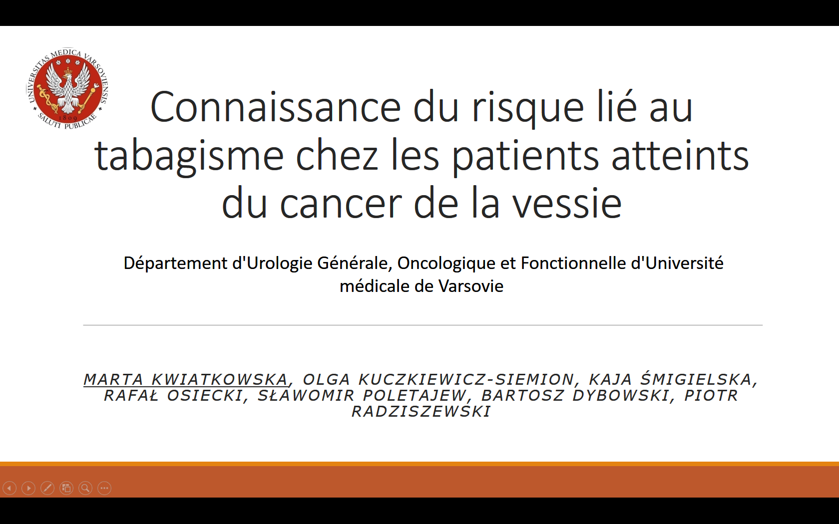 Connaissance du risque lié au tabagisme chez les patients atteints du cancer de la vessie