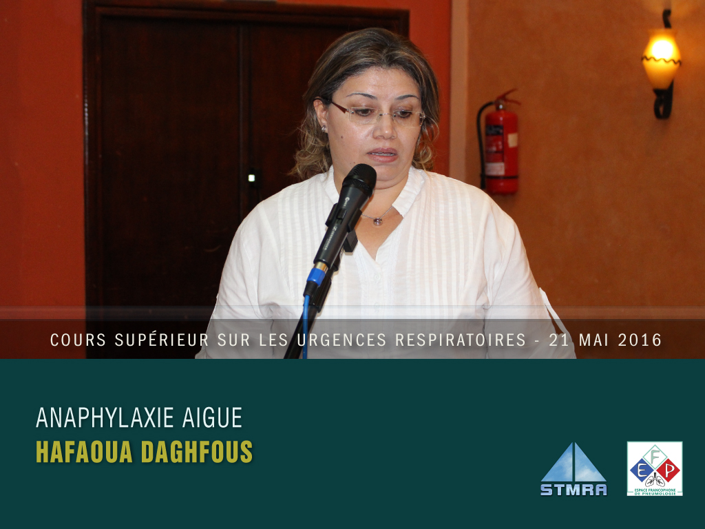 Anaphylaxie aigue. Pr Hafaoua Daghfous