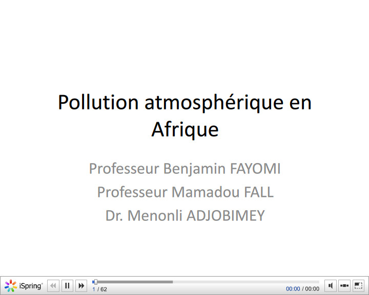 Pollution atmosphérique en Afrique. Benjamin Fayomi