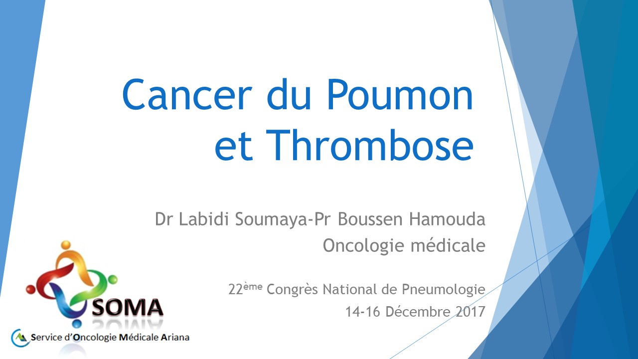 Cancer du poumon et thrombose  faut-il toujours traiter. (Controverses Contre). S. Laabidi