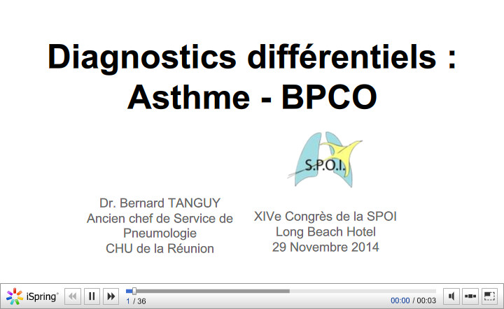 Diagnostic différentiel - Asthme - BPCO. Bernard Tanguy