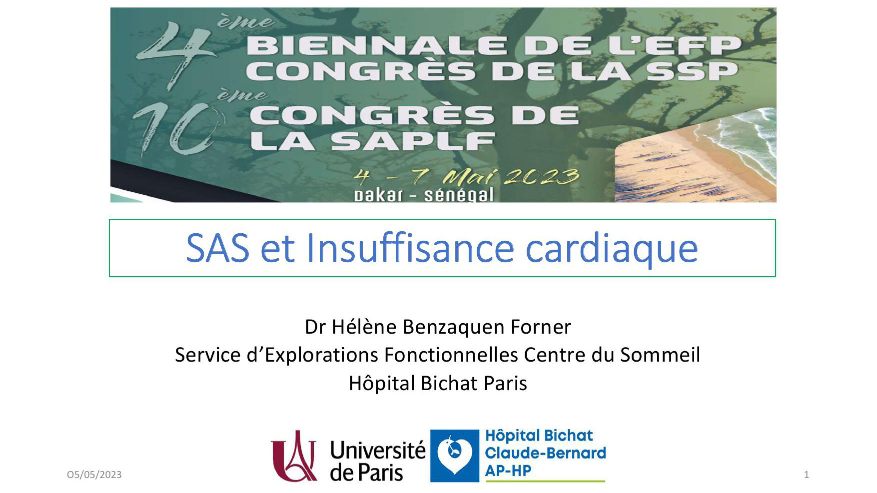 SAS et Insuffisance cardiaque. Hélène Benzaquen Forner