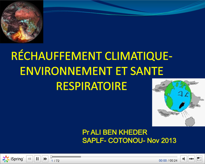 Réchauffement climatique et Santé. Ali Ben Khedder