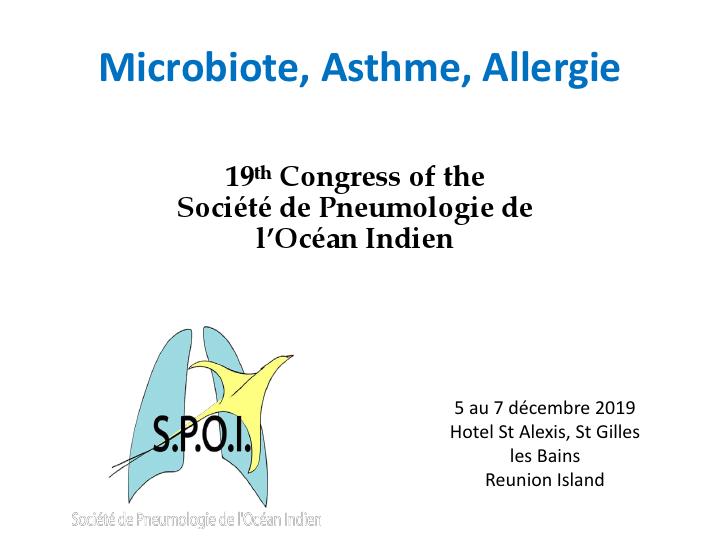 Microbiote, Asthme, Allergie. Michael Fayon