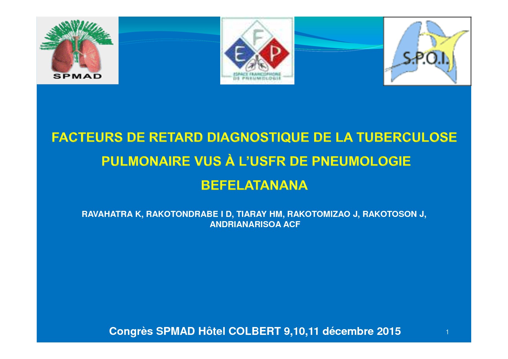 Facteurs de retard diagnostique de la tuberculose pulmonaire vus à l'USFR de Pneumologie BEFELATANANA. K RAVAHATRA