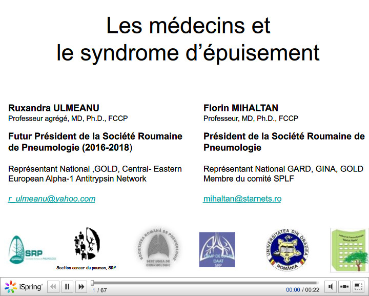 Les médecins et le syndrome d’épuisement. Ruxandra ULMEANU