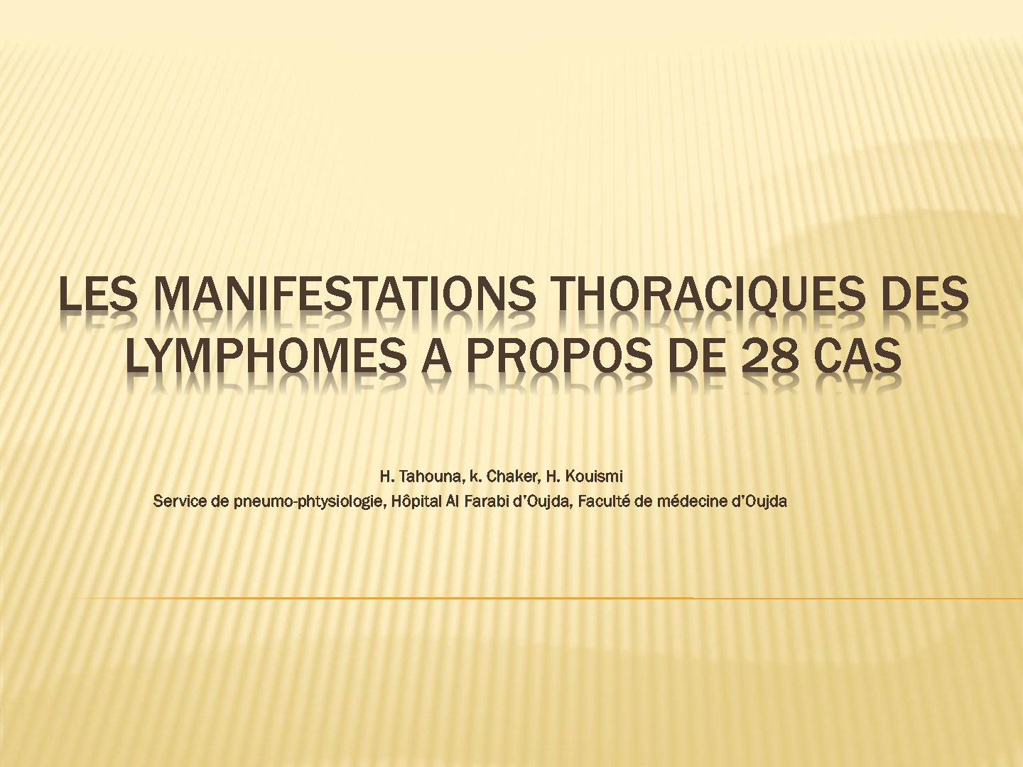 Les localisations thoraciques des lymphomes